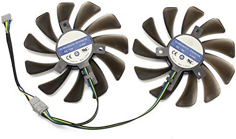 CCTVA GPU cooler fan showing the rear side with model number labels and the four-pin power connector wire