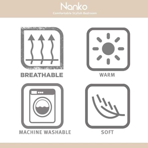 Packaging view of the authentic USA imported Nanko microfiber queen bedding set