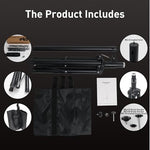 PowerScale weather resistant black powder coated tripod base close up showcasing the secure locking mechanisms.