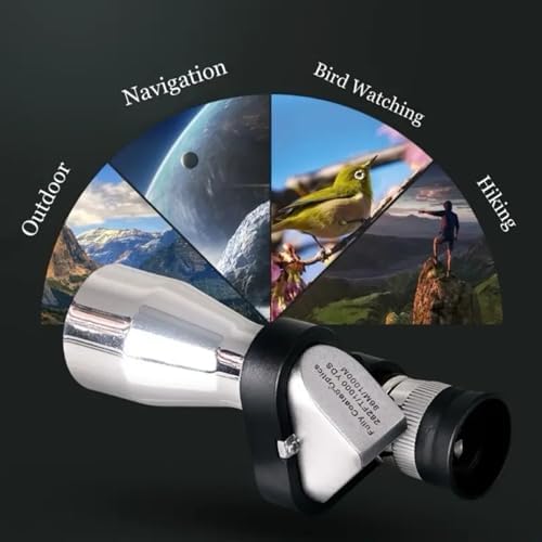 ModernMart pocket telescope next to travel gear showing its lightweight outdoor design.
