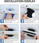 Mandark self adhesive car door handle protector close up installation view
