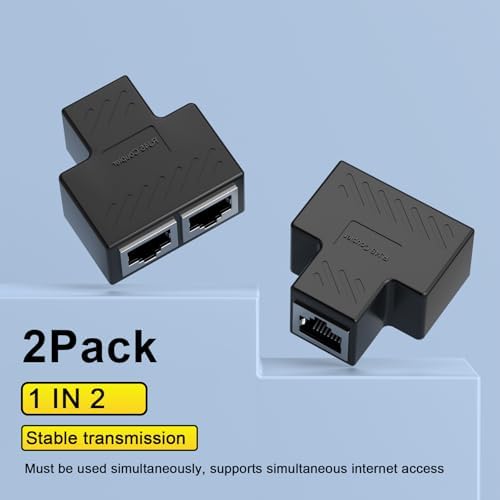 Desoficon ethernet splitter showing cable connection points