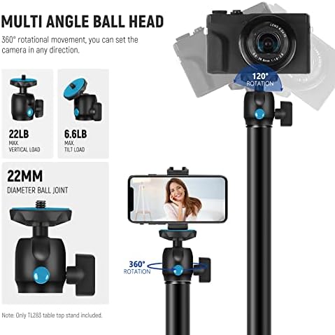 NEEWER TL283 blue camera mount pole extended to maximum forty inches height