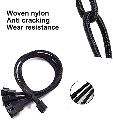 Yomgam internal ATX case fan extension accessory pack containing two premium braided cables.