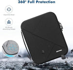 MoKo 13 inch Tablet Sleeve Bag for 13 inch iPad Pro M5/Air M3 2025, iPad Pro 13 M4/Air M2, Pro 12.9, Galaxy Tab S8+/S9+ 12.4, Hard Shell EVA iPad Bag with Storage and Padded Handle, Black - Image 5