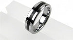 Sleek stainless steel psychokinetic illusion rings displayed side by side.