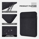 iKammo soft lining tablet sleeve demonstrating the plush anti static inner protective cushion layer