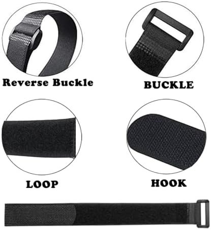 Close up of the high stickiness hook and loop fastener material on the 12 inch wire management ties.