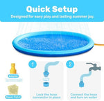 Family dog splashing in a slip resistant outdoor pet pool mat