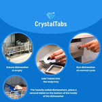 CrystalTabs dishwasher tablets eco-safe label detail