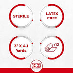 Sterile first aid conforming gauze roll for dressing changes and joint injuries