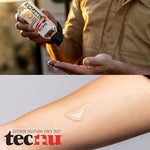 Steroid free diphenhydramine hydrochloride topical gel bottle close up