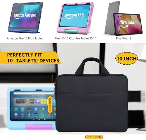 CaseDeer black tablet sleeve zipper detail
