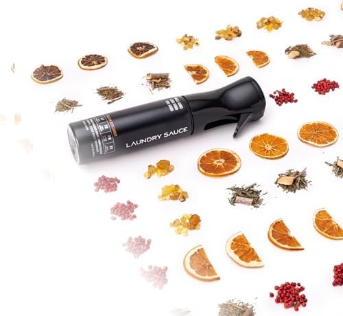 Premium fabric refresher and wrinkle release spray packaging close up
