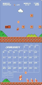 Super Mario Bros. 8-Bit Retro 2026 Wall Calendar + 6 Bonus Die-cut Notecards - Image 4
