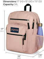 JanSport computer bag showing ergonomic S-curve shoulder straps