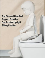 PandaEar durable plastic potty seat showing compatibility with round and oval toilets