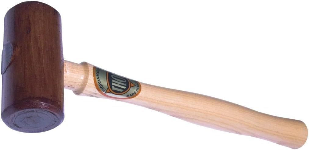 Thor 108 Rawhide Mallet Size 0 Brown front view precision tool