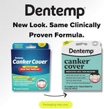Back of Dentemp Canker Cover box showing product ingredients and warnings