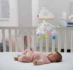 Fisher-Price Calming Clouds converted into a standalone tabletop sound machine on a wooden nursery table