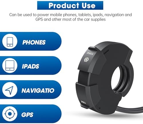 Fahren motorcycle power adapter connection kit showing premium wiring and installation hardware.
