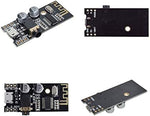 HiLetgo 3 pieces audio receiver pack highlighting the clearly labeled power supply and audio solder pads.