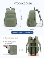 Uselike water resistant college bookbag side bottle pocket view