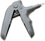 Ergonomic ligature gun showing non-slip grip design
