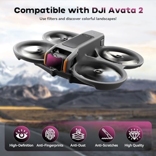 Close up of Mingven CPL and UV filters for DJI Avata 2