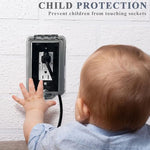 Close up of Pilispark childproof outlet box lock mechanism
