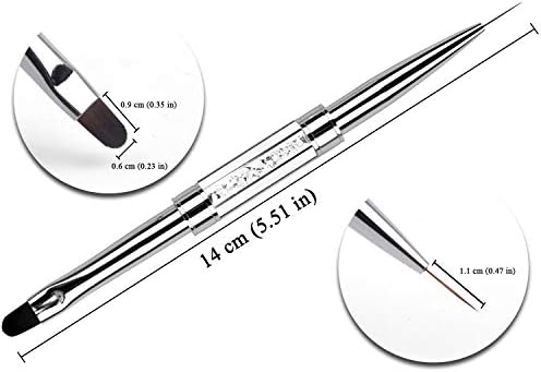 Ycyan professional nail art brush set being used for salon manicure