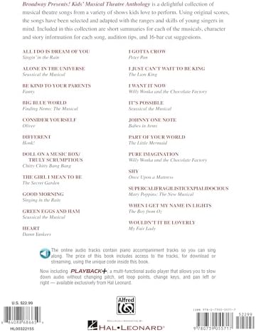Broadway Presents! Kids' Musical Theatre Anthology | Songbook for Young Singers with Piano Accompaniment | Musical Books with Vocal Score, Online Audio | Broadway Musicals Sheet Music Collection - Image 3