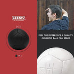 The complete three piece set of black Zeekio professional series balls arranged neatly on a clean background.