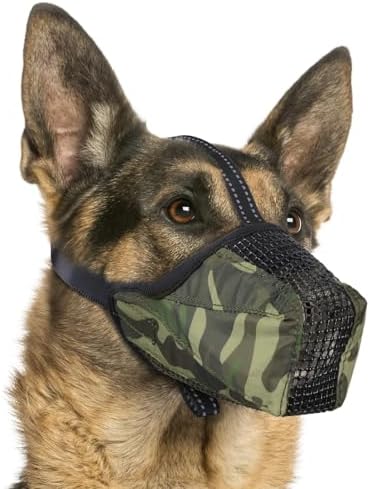 Pawfun breathable soft mouth guard with reflective straps side view