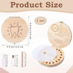 Wooden teeth organizer box showing internal storage slots