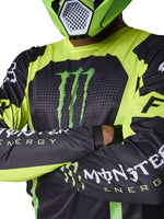 Close up view of the lightweight arm cuffs on the Fox Racing mx jersey
