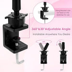 Black practice hand with clamp holder for desk mounting