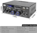 Joengoep mini media amplifier working seamlessly alongside premium bookshelf audio speakers