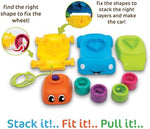 Giggles - Stack A Car, 2 in 1 Pull Along Toy, Walking, Shape Sorting, Pretend Play, 12 Months & Above, Infant and Preschool Toys, Multicolour - Image 5