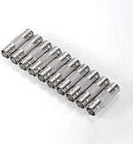 Warmstor coaxial cable inline coupler pack illustrating ten pieces of silver electronics accessories.