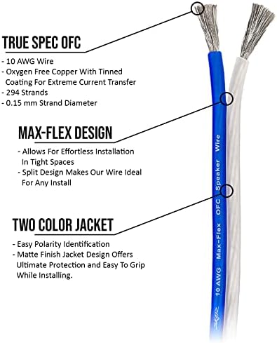 Skar Audio speaker wire spool in retail packaging