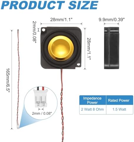 Patikil micro advertising machine speaker showing durable black ABS plastic housing construction