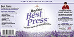 Mary Ellen Best Press 16 Ounce bottle in Lavender Fields scent for wrinkle-free clothes.