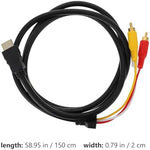 MERRYHAPY HDMI to three RCA component wire displaying color coded connectors.