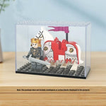 Action figure organized inside premium transparent display box