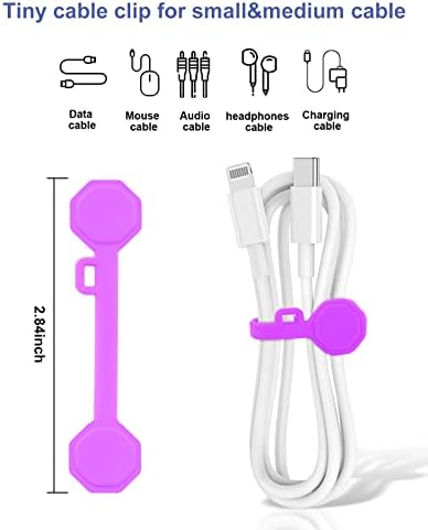 Colorful silicone wire clips attached to earphones to prevent tangling.