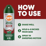 OFF! Deep Woods long lasting bug repellent aerosol spray for hiking and camping