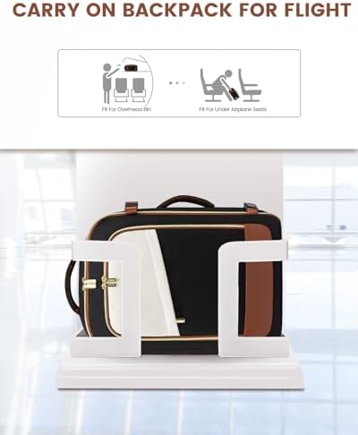 LOVEVOOK carry on bag displaying open main compartment with three included packing cubes