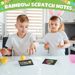 Bulk craft supply box containing one hundred fifty pieces of square scratch art paper