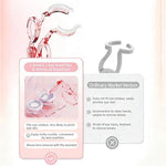 Ergonomic design demonstration of the Leleteil contact lens applicator being held for easy use